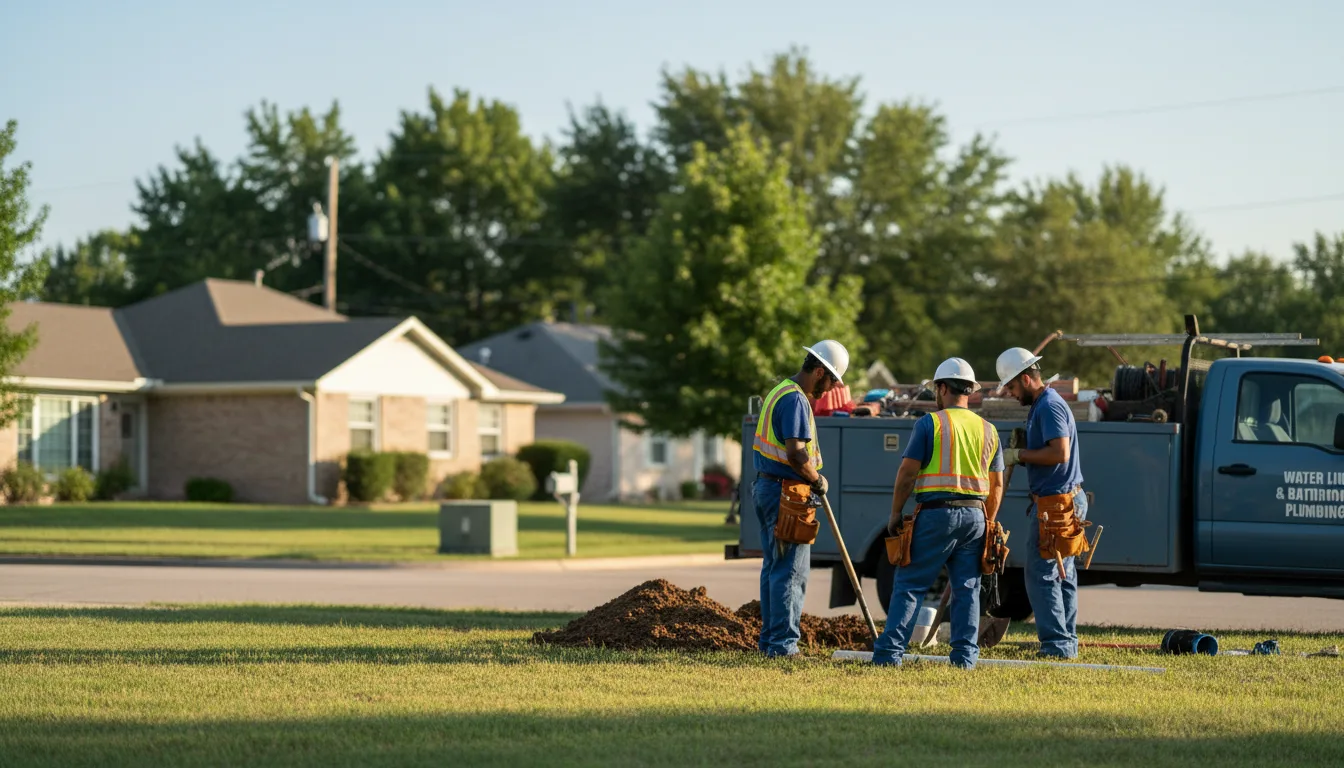 Residential water line and bathroom plumbing service in Hebron, IL